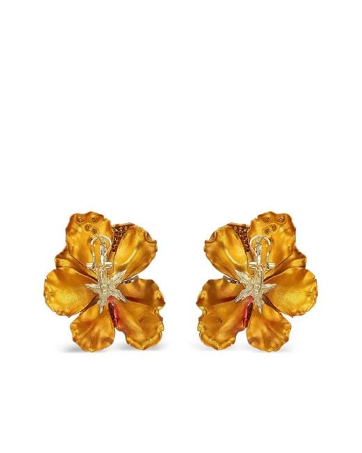 Anabela Chan Orange 18K Vermeil Magma Poppy Earrings