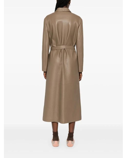 Fendi Natural Leather Coat