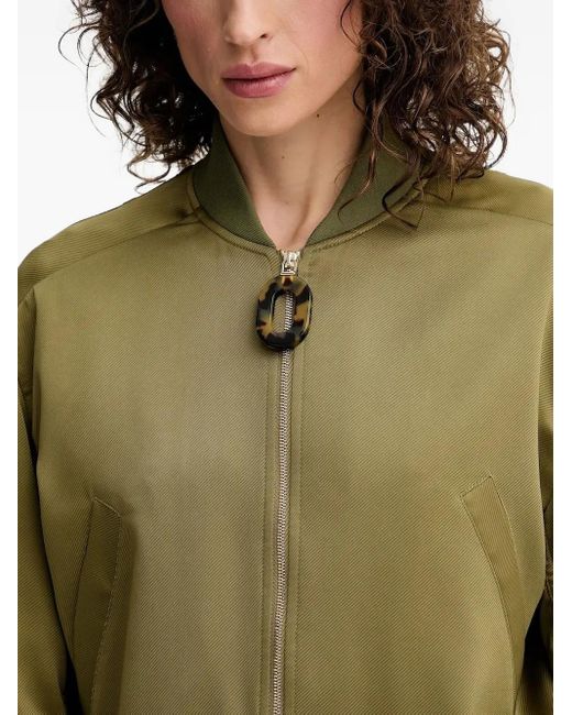 SIMONA CORSELLINI Green Zip-Fastening Bomber Jacket
