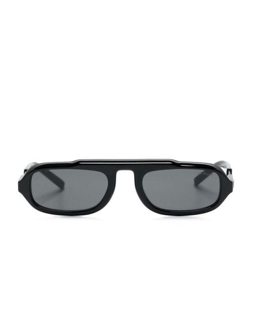 Gafas de sol con montura oval Giorgio Armani de hombre de color Black