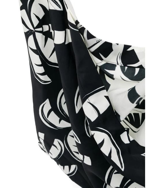 Farm Rio Black Scarf Tote Bag