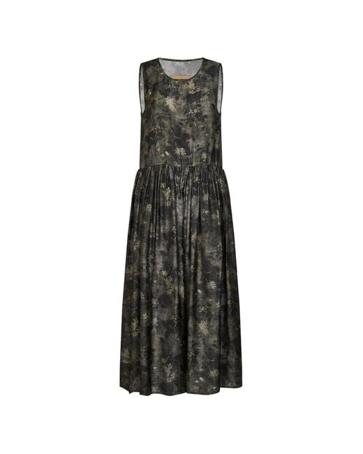 Uma Wang White Ardal Floral-Detail Midi Dress