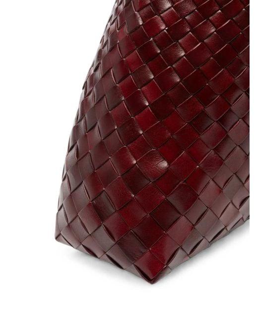 Dragon Diffusion Brown Big Santa Croce Woven Shoulder Bag