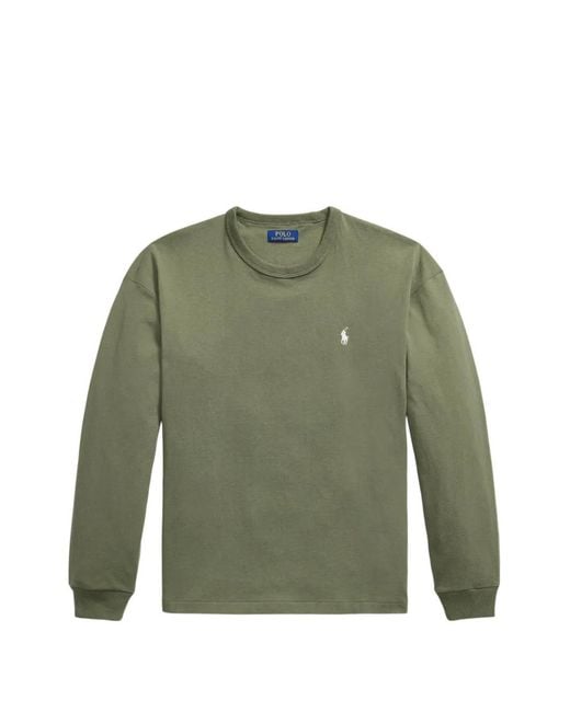 Polo Ralph Lauren Green Relaxed Fit Jersey Long-Sleeve T-Shirt for men
