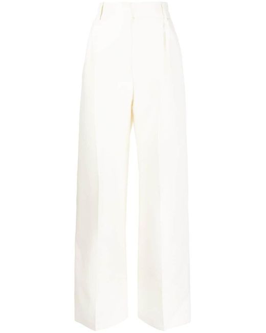 Pantalones de vestir con pinzas Dice Kayek de color White