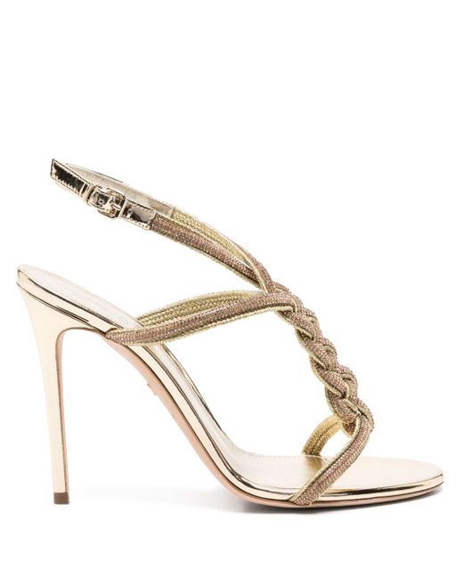 Giambattista Valli Metallic 120mm Crystal-embellished Sandals