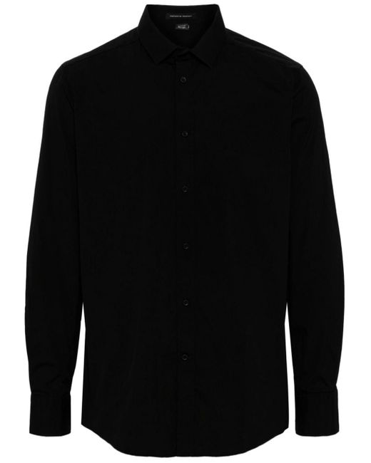Porsche Design Long-sleeve poplin shirt in Black für Herren