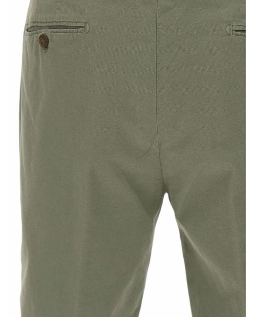 Briglia 1949 Green Honeycomb-Texture Turn-Up Shorts for men