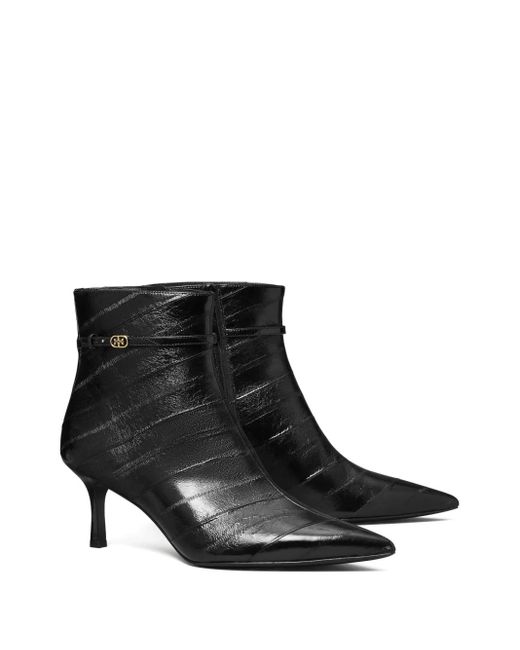 Tory Burch Black Leather Ankle Boots