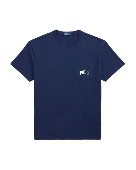 Camiseta de algodón Polo Ralph Lauren de hombre de color Blue
