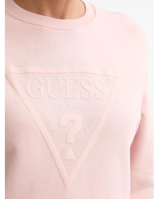 Guess Red Logo-Embossed Jumper