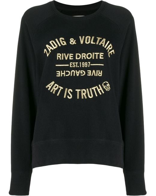 Zadig & Voltaire Art Is Truth Embroidered Sweatshirt in Black Lyst