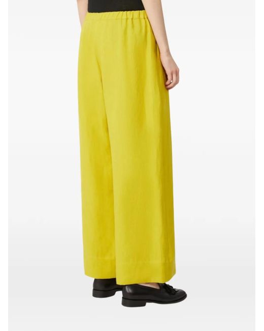 Max Mara Yellow Drawstring Trousers