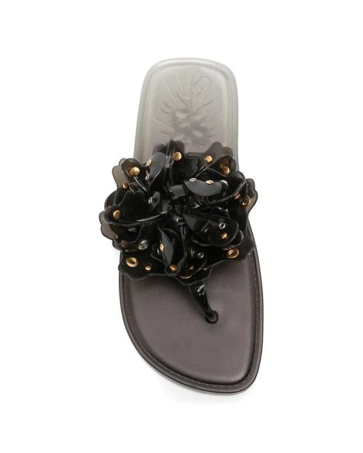 Farm Rio White Floral Embellishment Flip-Flops