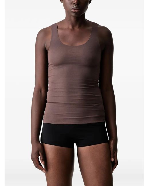 MM6 by Maison Margiela Black Signature Stitch-Detail Sleeveless Top
