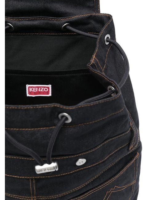 KENZO Black Five Pockets' Backpack for men