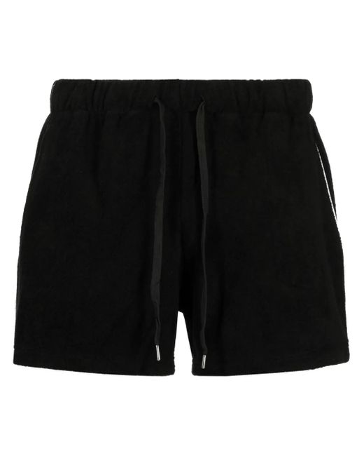 BLUE SKY INN Black Waiter Cotton Terry-Cloth Shorts for men