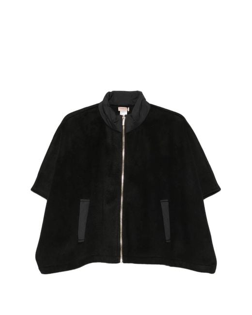 Twinset Black Zip-Up Cape