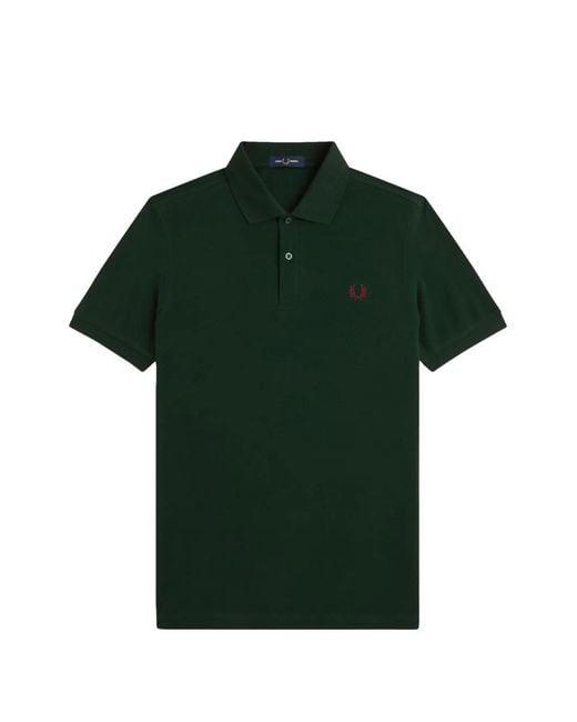 Fred Perry Green Polo À Détail De Logo for men