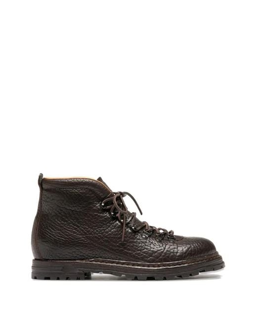 Officine Creative Black Bottines Artik En Cuir Grainé for men