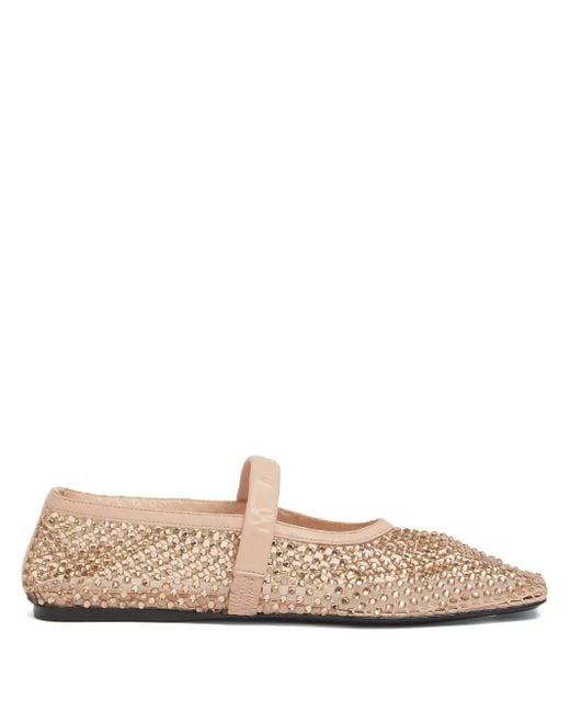 Marni Pink Mesh Ballerina Shoes