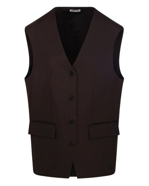 P.A.R.O.S.H. Black Buttoned Waistcoat