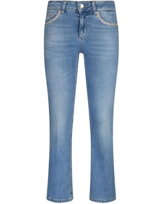 Liu Jo Blue Cropped Bootcut Jeans