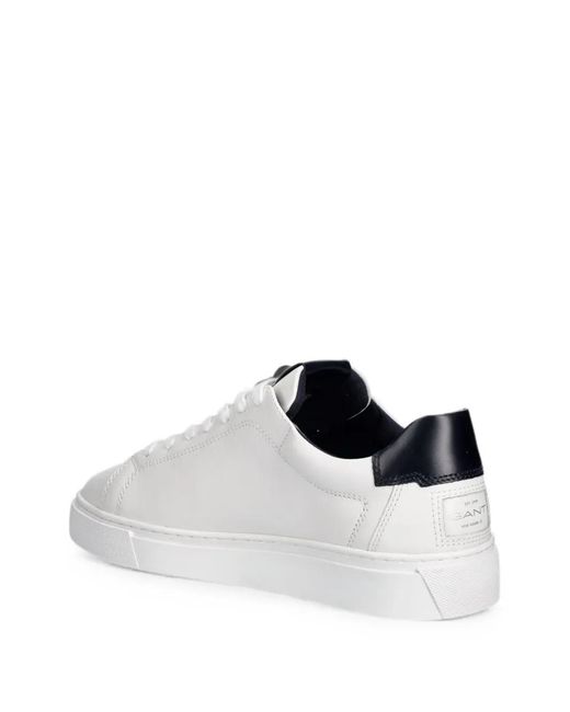 Gant White Logo-Print Panelled Sneakers for men