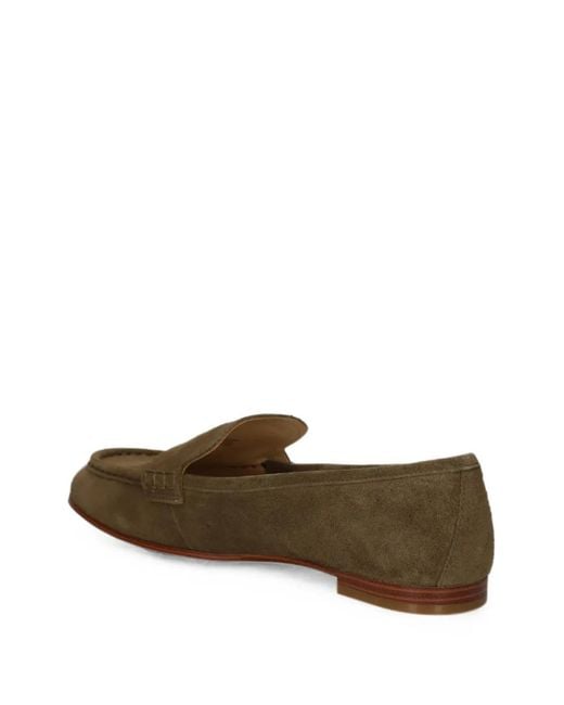 MICHAEL Michael Kors Green Jennings Logo-Plaque Suede Loafers