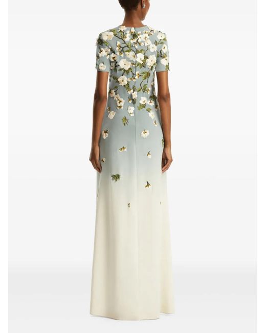 Oscar de la Renta フローラル ドレス White