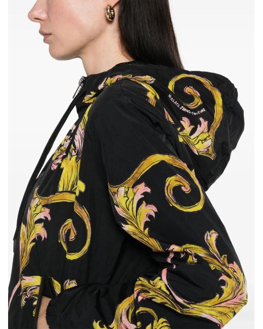 Versace Jeans Couture Black Barocco-Print Jacket