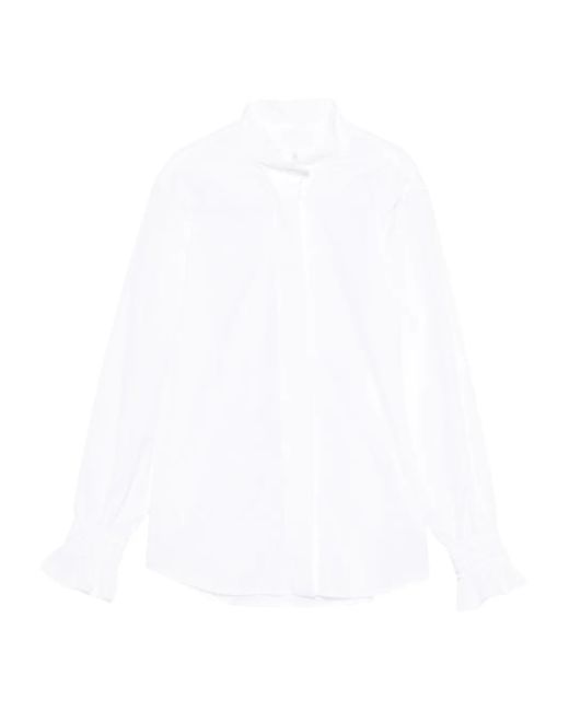 Trame Auree White Elastic-Cuff Shirt