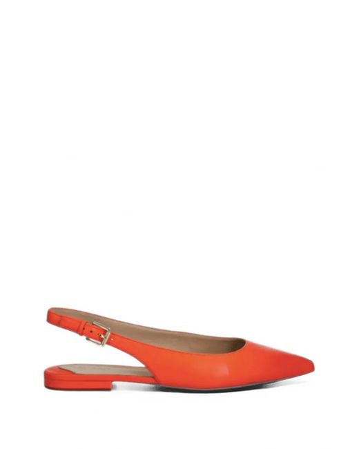 Ralph Lauren Red Londyn Slingback Ballet Flats