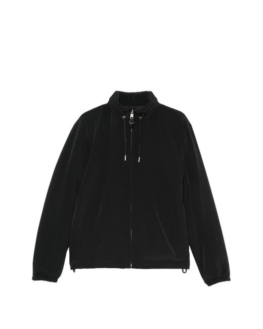 Sandro Black Zip-Up Stand-Up Collar Jacket for men