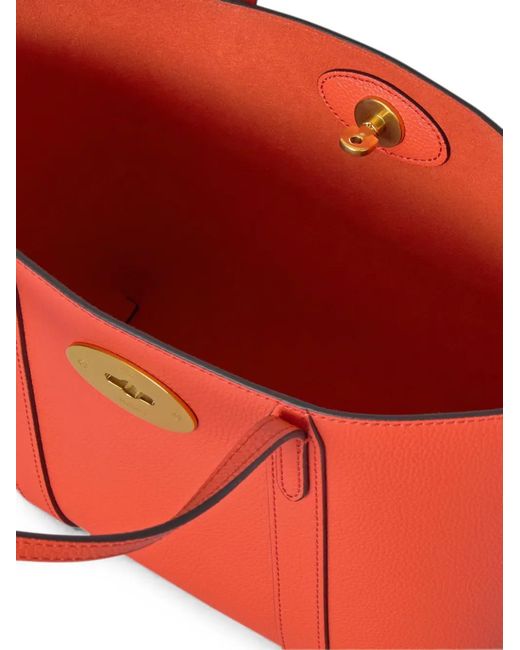 Mulberry Red Small Bayswater Leather Tote Bag