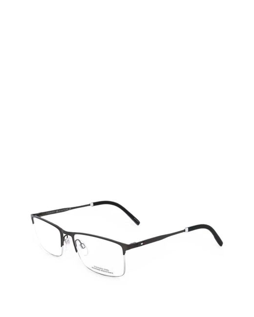 Tommy Hilfiger White Rectangle-Frame Glasses for men