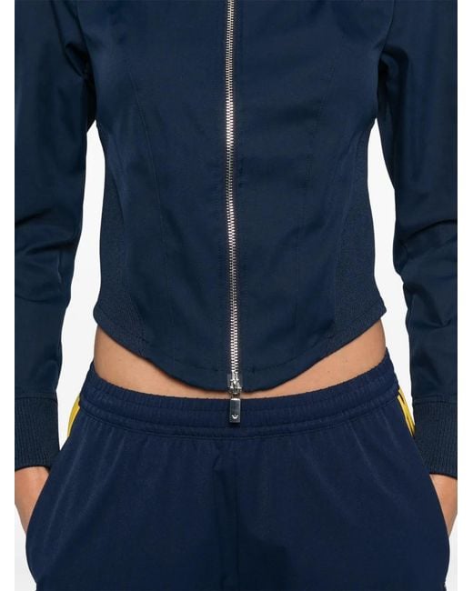 Adidas Blue X Miaou Sweat Zippé À Détail De Corset