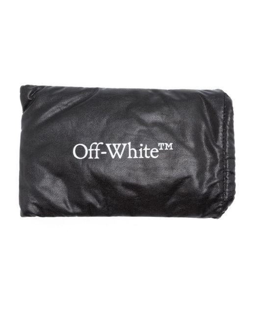 Off-White c/o Virgil Abloh Gray Logo-plaque Square-frame Sunglasses