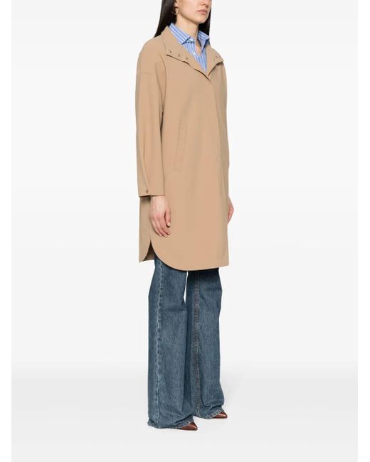 Herno Natural Single-Breasted Midi Coat