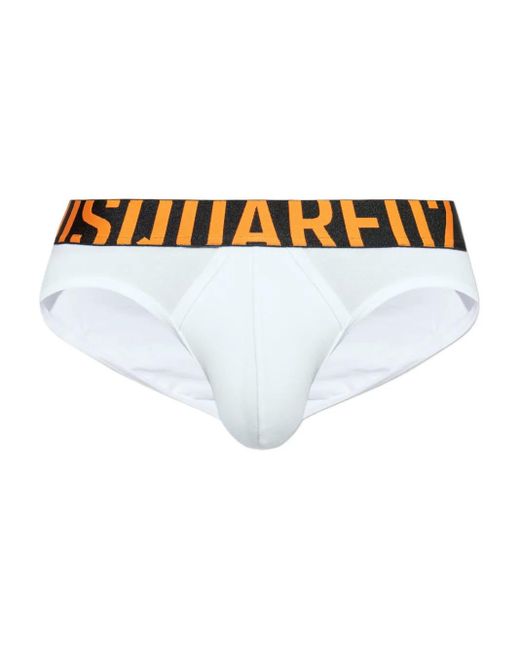 DSquared² Slip Met Logoband in het White voor heren