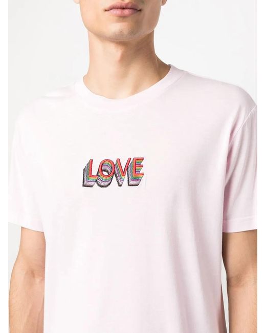 Viktor & Rolf Pink Love-Print Cotton-Blend T-Shirt for men