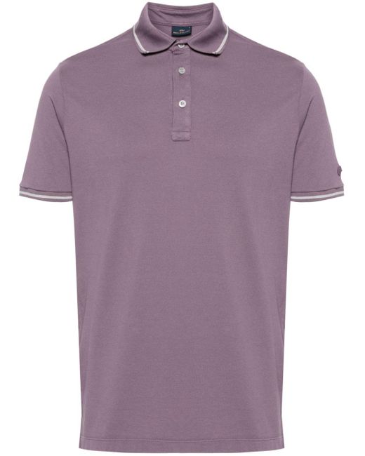 Polo en coton à patch logo Paul & Shark pour homme en coloris Purple