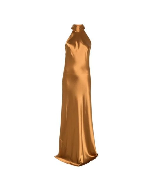 Galvan Metallic Sienna Satin Gown