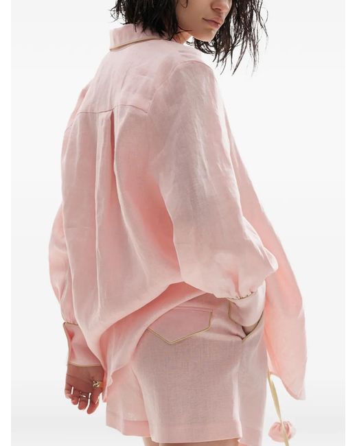 Lita Couture Pink Oversized Shirt