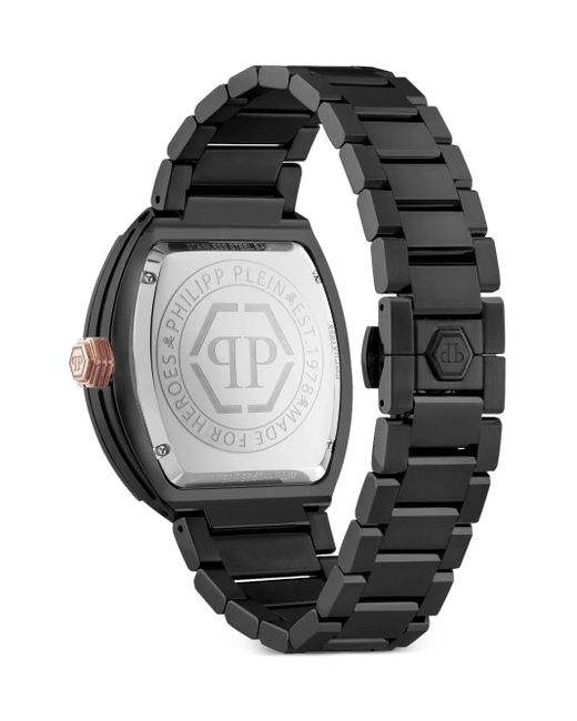 Philipp Plein Black The Hexagon Phantom 44Mm for men