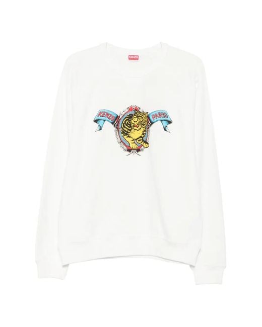 KENZO White Tiger Academy Sweatshirt for men