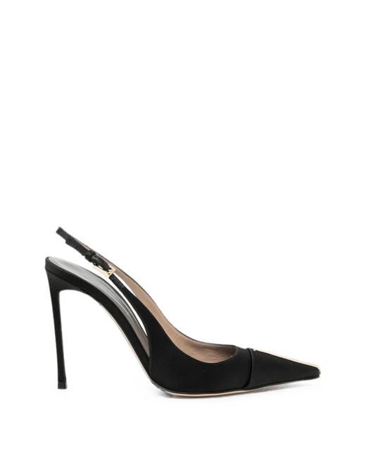 Tom Ford Black Crystal-Embellished Slingback Pumps