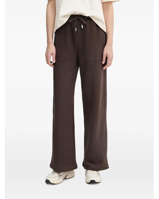 Benetton Brown Embroidered-Detail Drawstring-Waist Track Pants