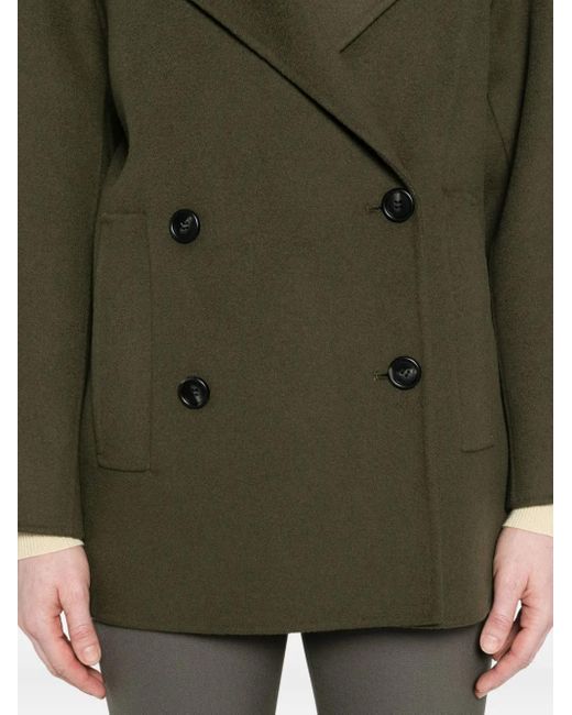 Arma Green Double-Breasted Notched Blazer