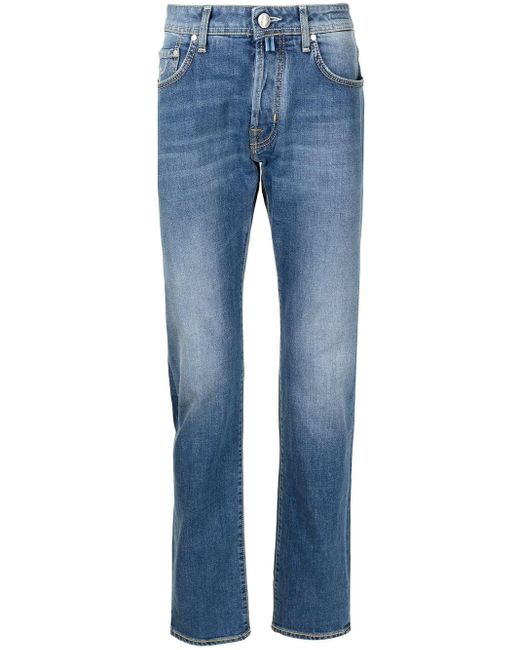 Jacob Cohen Blue Regular-fit Bandana-detail Denim Jeans for men